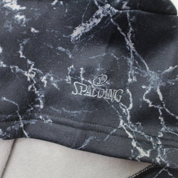 Spalding Black Marble Drawstring Neoprene Stretch Basketball Running Shorts sz M - Picture 2 of 5